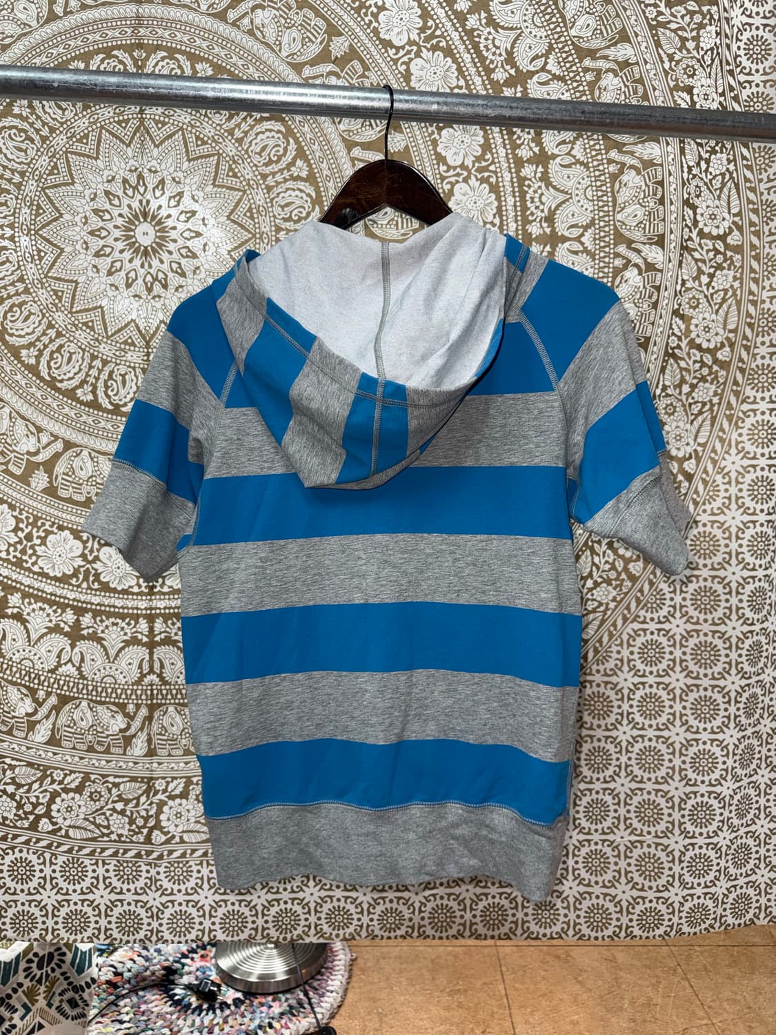 아디다스 여성 스트라이프 반팔 후드집업  상품이미지5