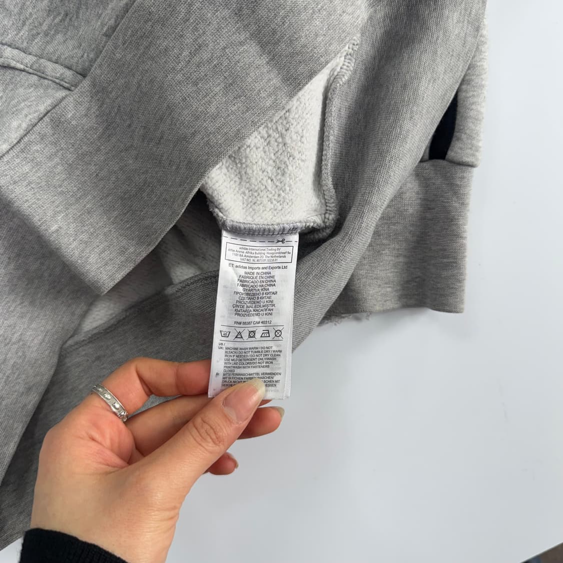 Adidas 아디다스 블랙 트랙탑 그레이 후드집업 상품이미지6