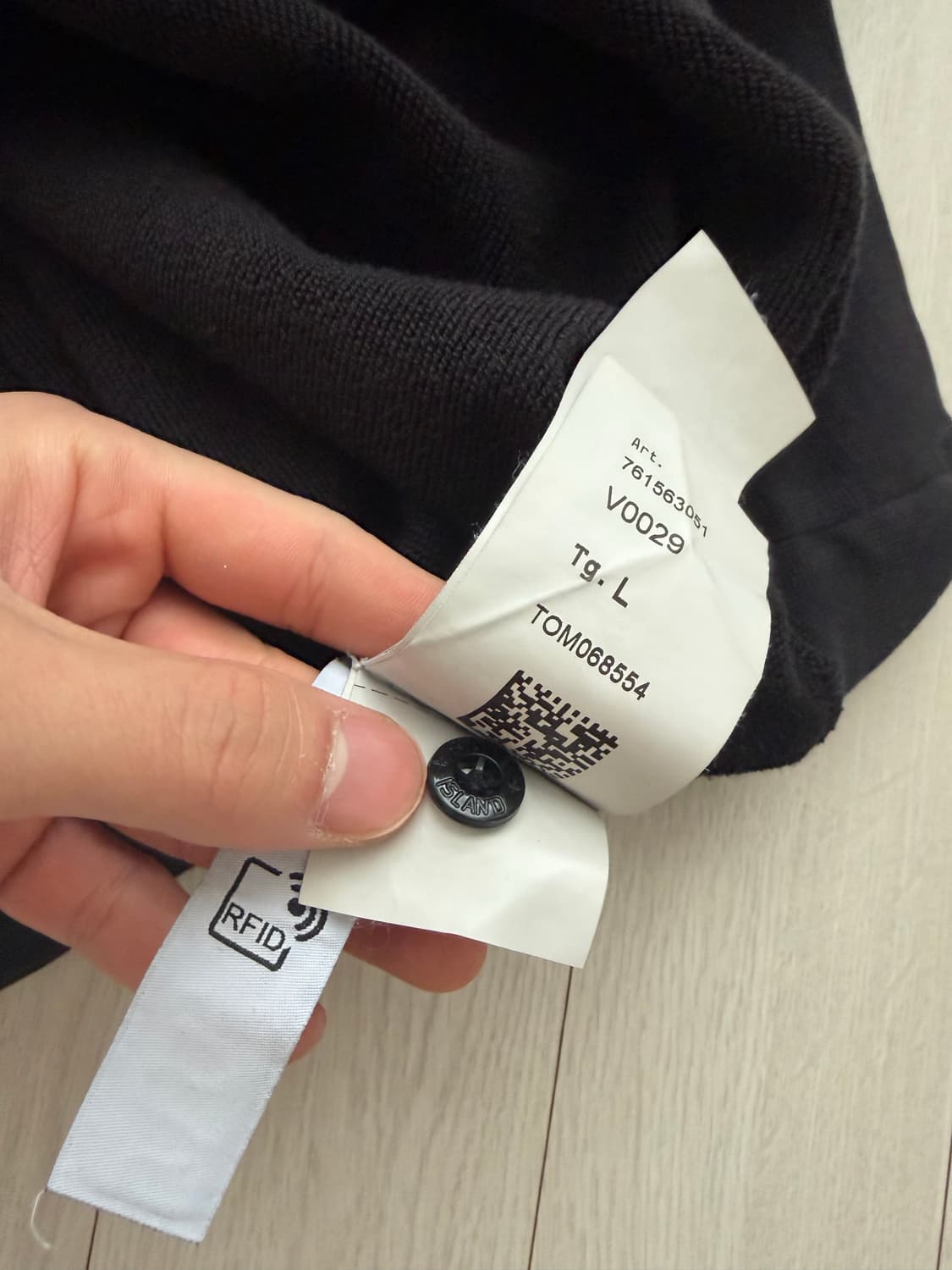 신형/새상품급 스톤아일랜드 맨투맨 블랙 L 상품이미지5