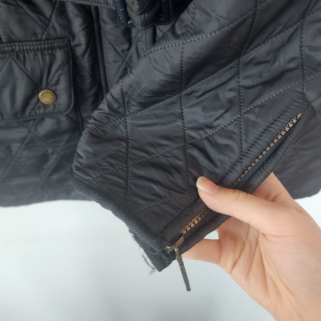 바버 퀼팅 자켓 블랙 상품이미지5
