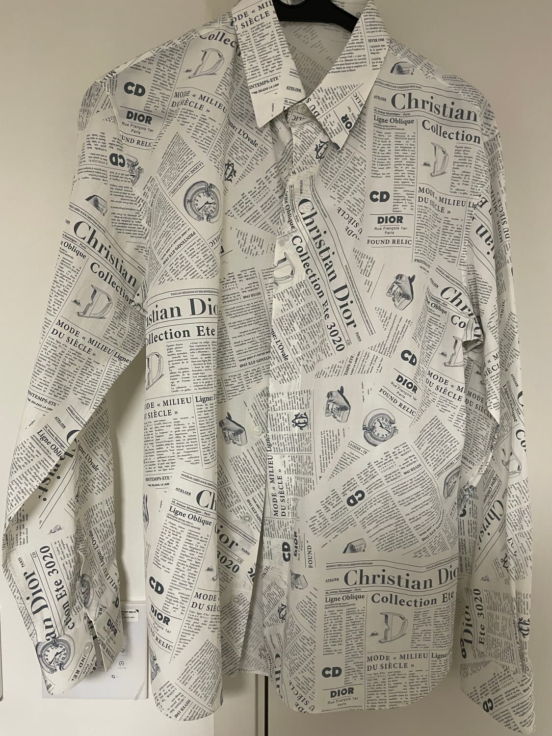디올 뉴스페이퍼 프린트 셔츠 상품이미지1