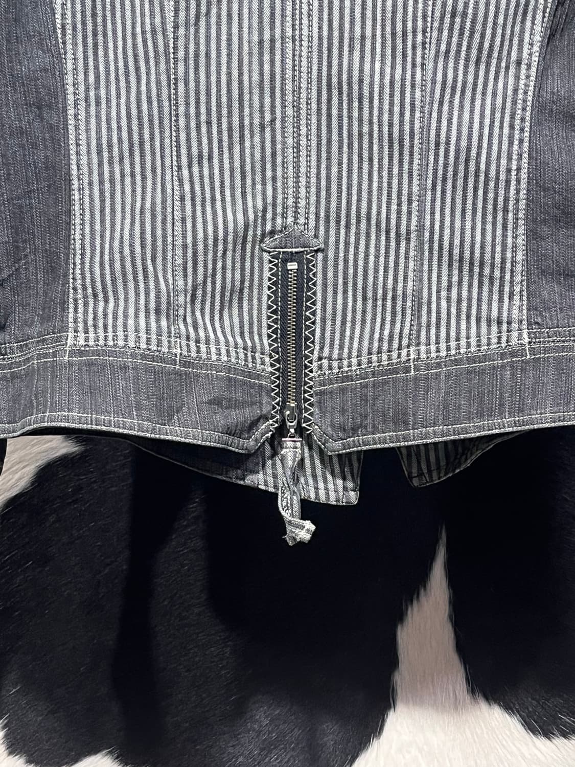 일본 빈티지 슬림핏 스트라이프 자켓 상품이미지7