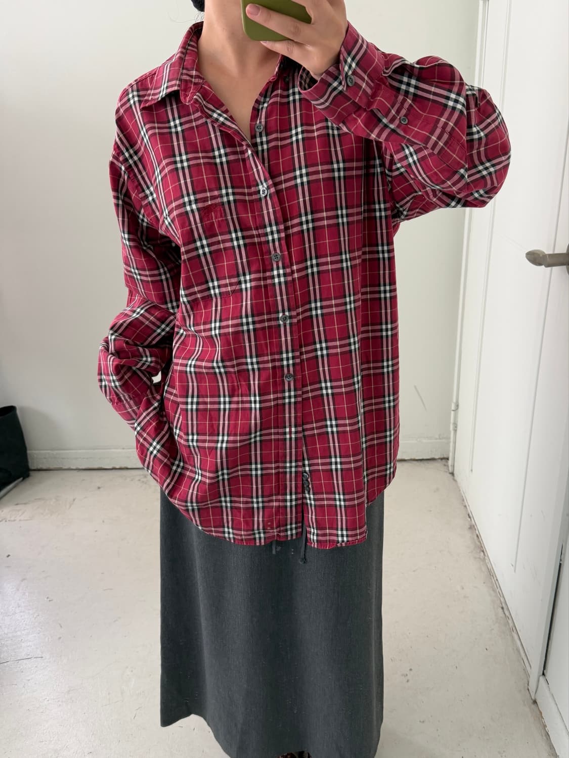일본빈티지 버버리 노바체크 셔츠 상품이미지4