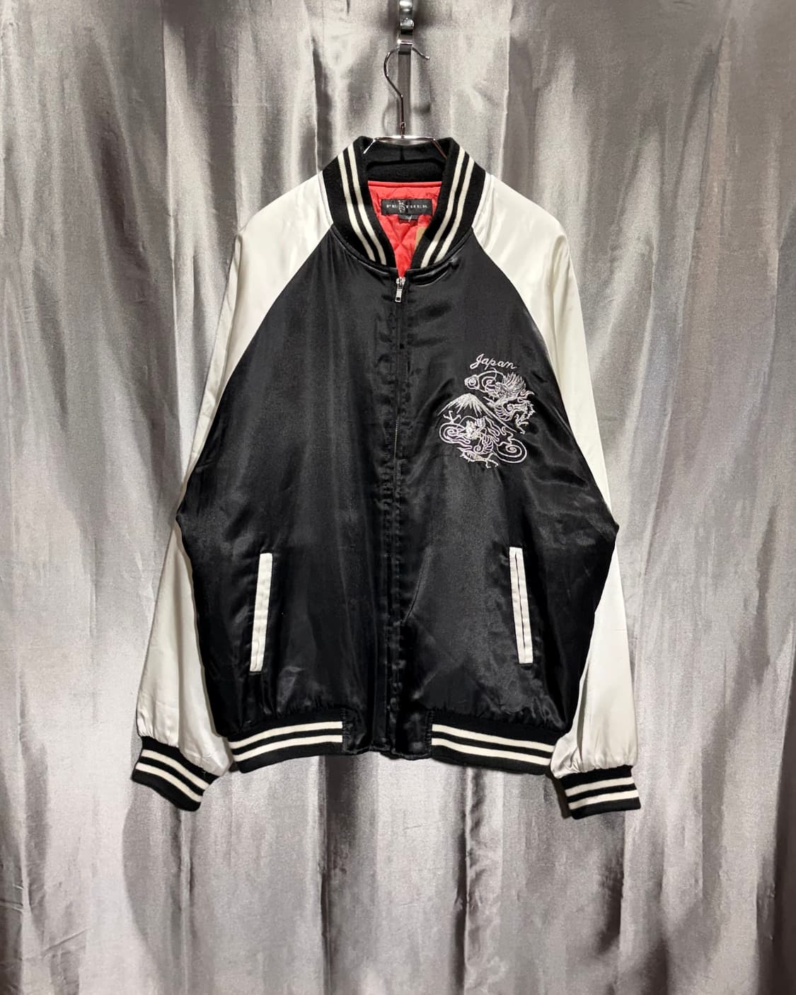 Free JAPAN 용 자수 블랙 배색 스카잔 상품이미지4