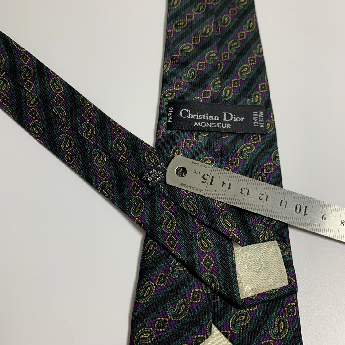 디올(Dior) 페이즐리 명품넥타이 100실크 A+등급 상품이미지7