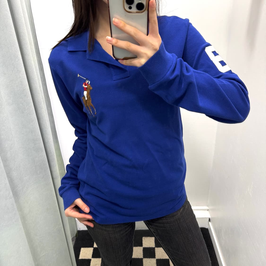 폴로 블루 빅포니 긴팔 pk티셔츠 상품이미지1