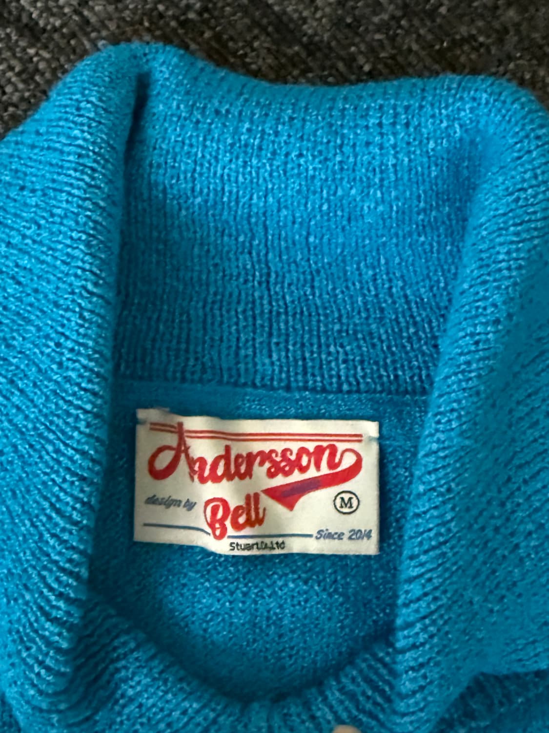 [M] 엔더슨벨 아가일 스트라이프 폴로 니트 탑 상품이미지2