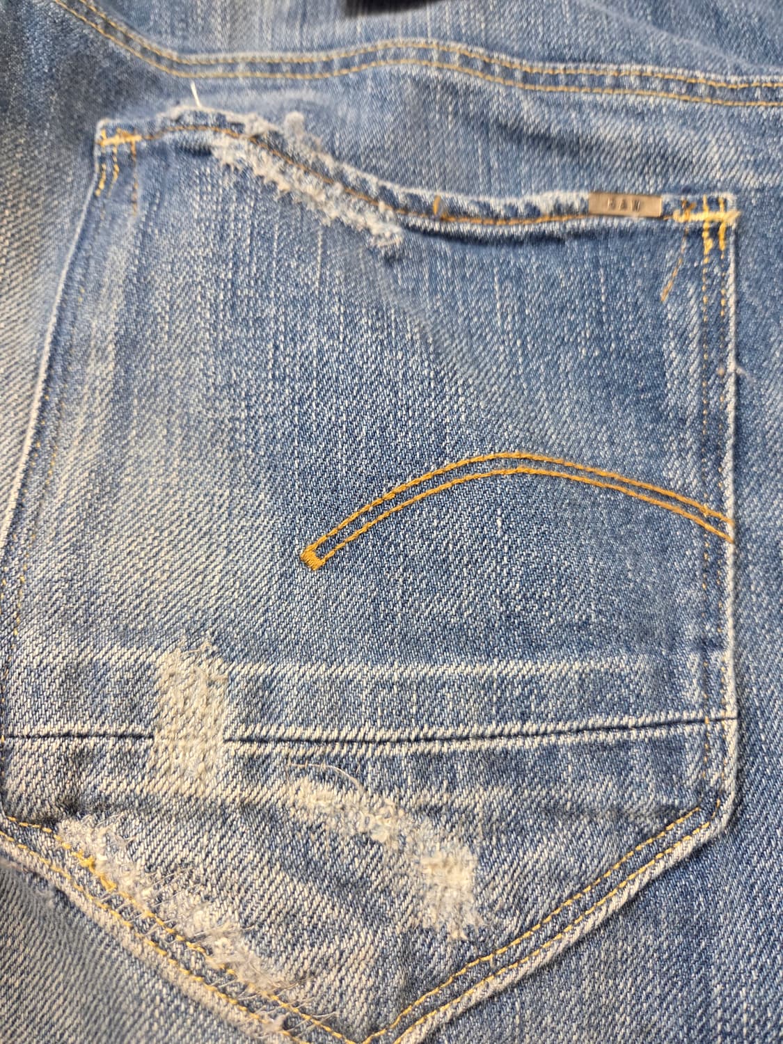 G- STAR데미지 워싱 청바지(W26/L32) 상품이미지7