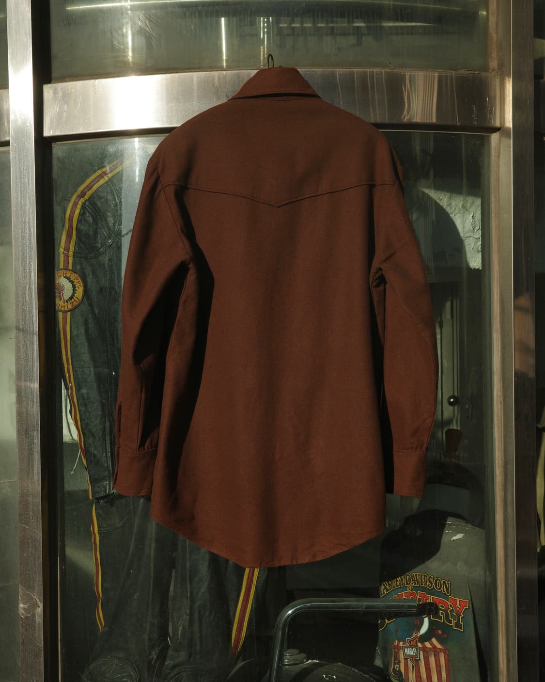 70s Vintage 브라운 울 웨스턴 셔츠 상품이미지5