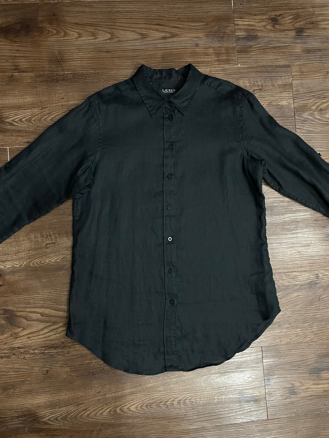 폴로 랄프로렌 블랙라벨 린넨 셔츠 블랙 상품이미지2