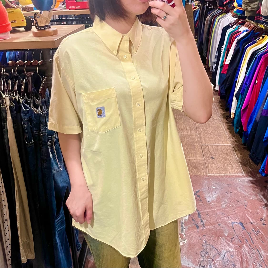 [HI] 칼하트 반팔 셔츠 옐로우  상품이미지1