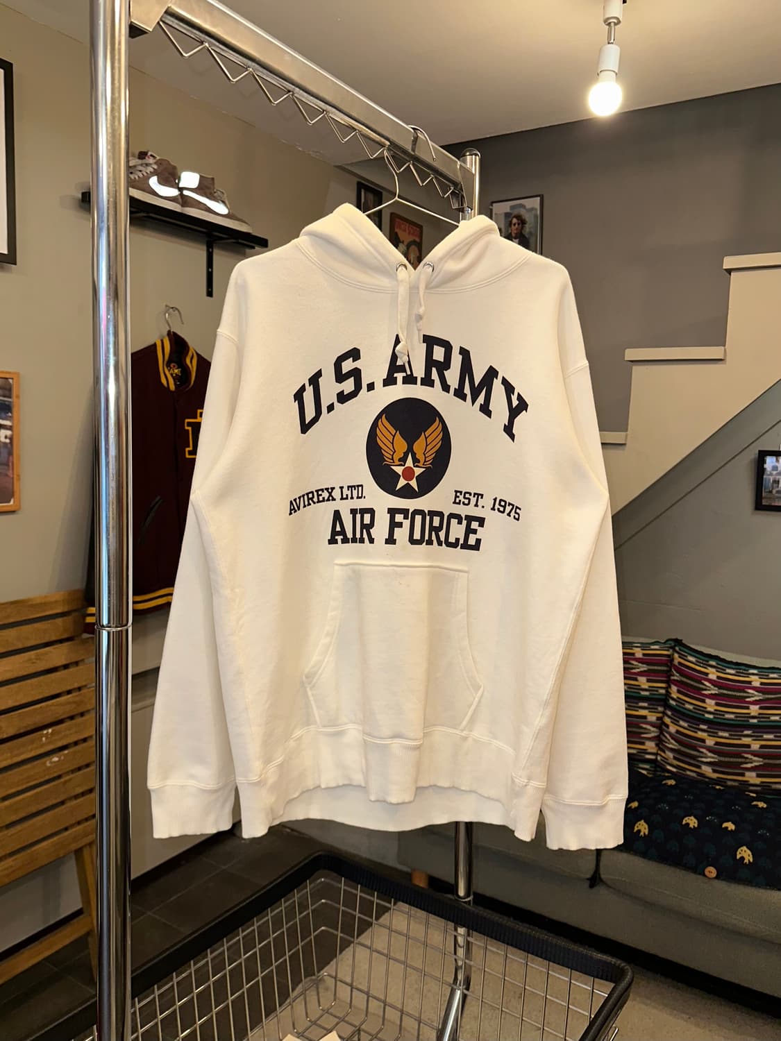 Avirex U.S. Air Force logo print hood 상품이미지3