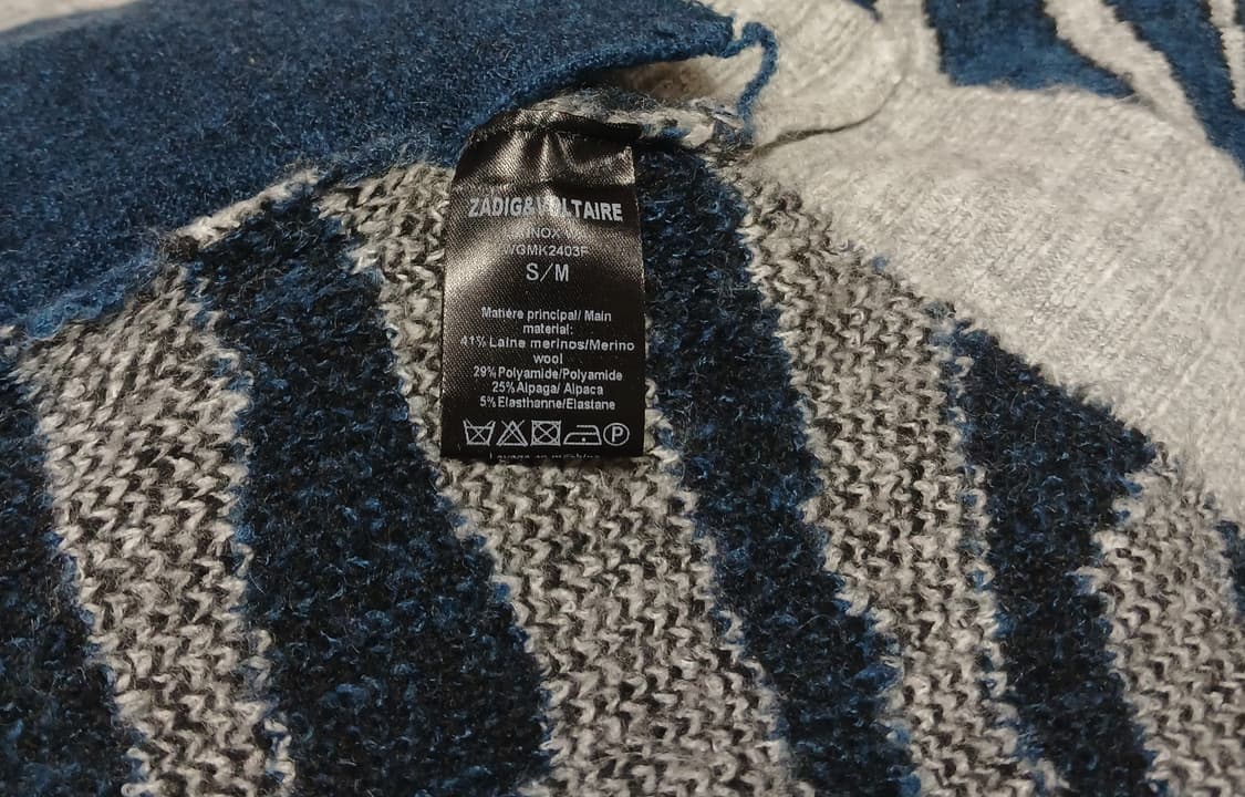 쟈딕앤볼테르 Zadig&Voltaire 지브라 패턴 니트 가디건 상품이미지5