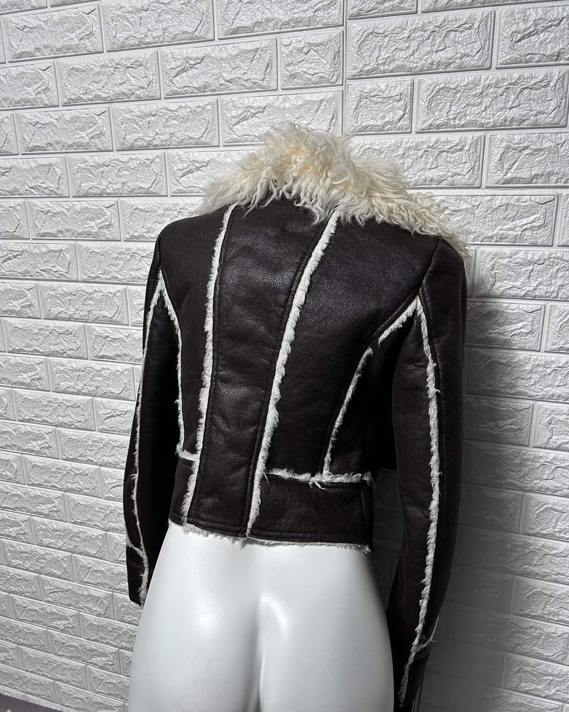 00’s 시어링 롱 헤어 쇼트 무스탕 상품이미지3