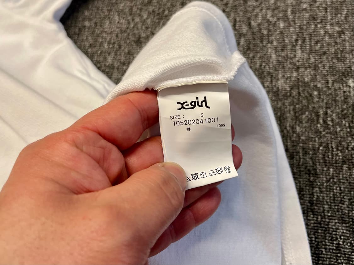 [55~66] X-GIRL 엑스걸 반집업 반팔티 S  상품이미지5