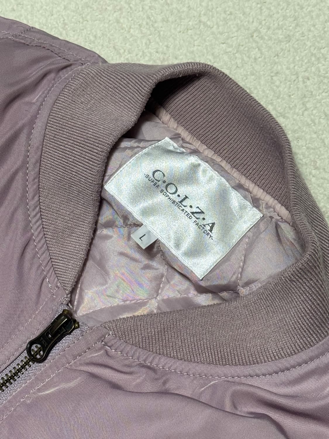 Japanese vintage COLZA 라벤더 핑크 항공점퍼  상품이미지4