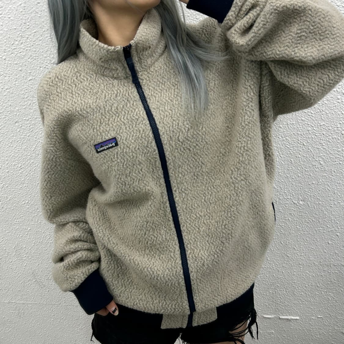 파타고니아 백멜란지 플리스 니트 집업 2XL 상품이미지1