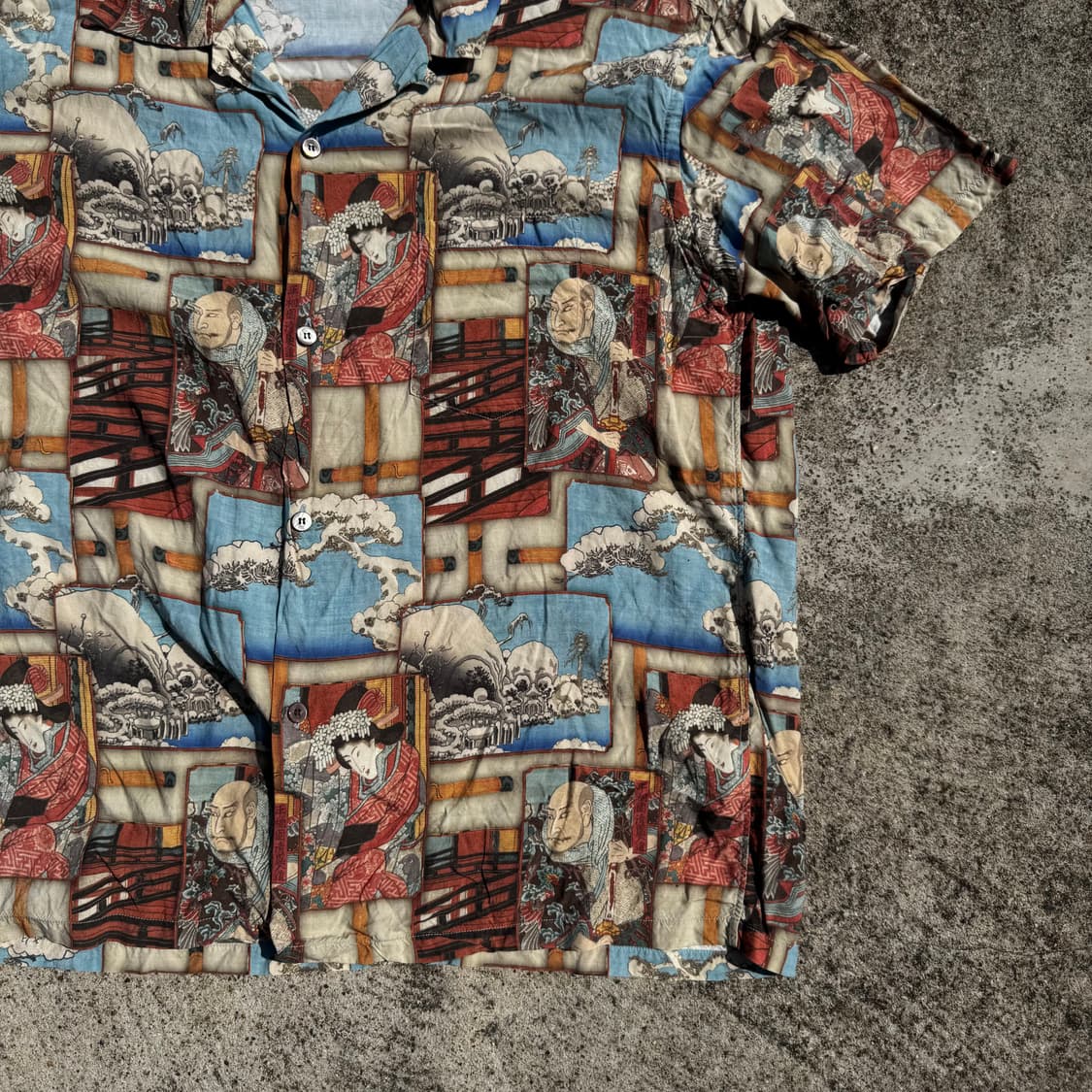 [XXL] Sun Surf X Hiroshige 레이온 알로하 셔츠 상품이미지4