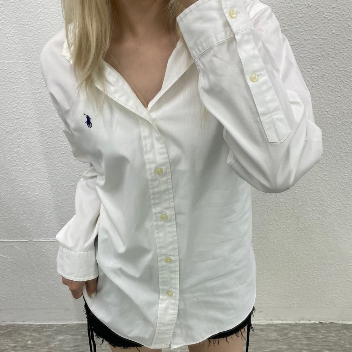 폴로 랄프로렌 네이비포니 화이트 셔츠 상품이미지5