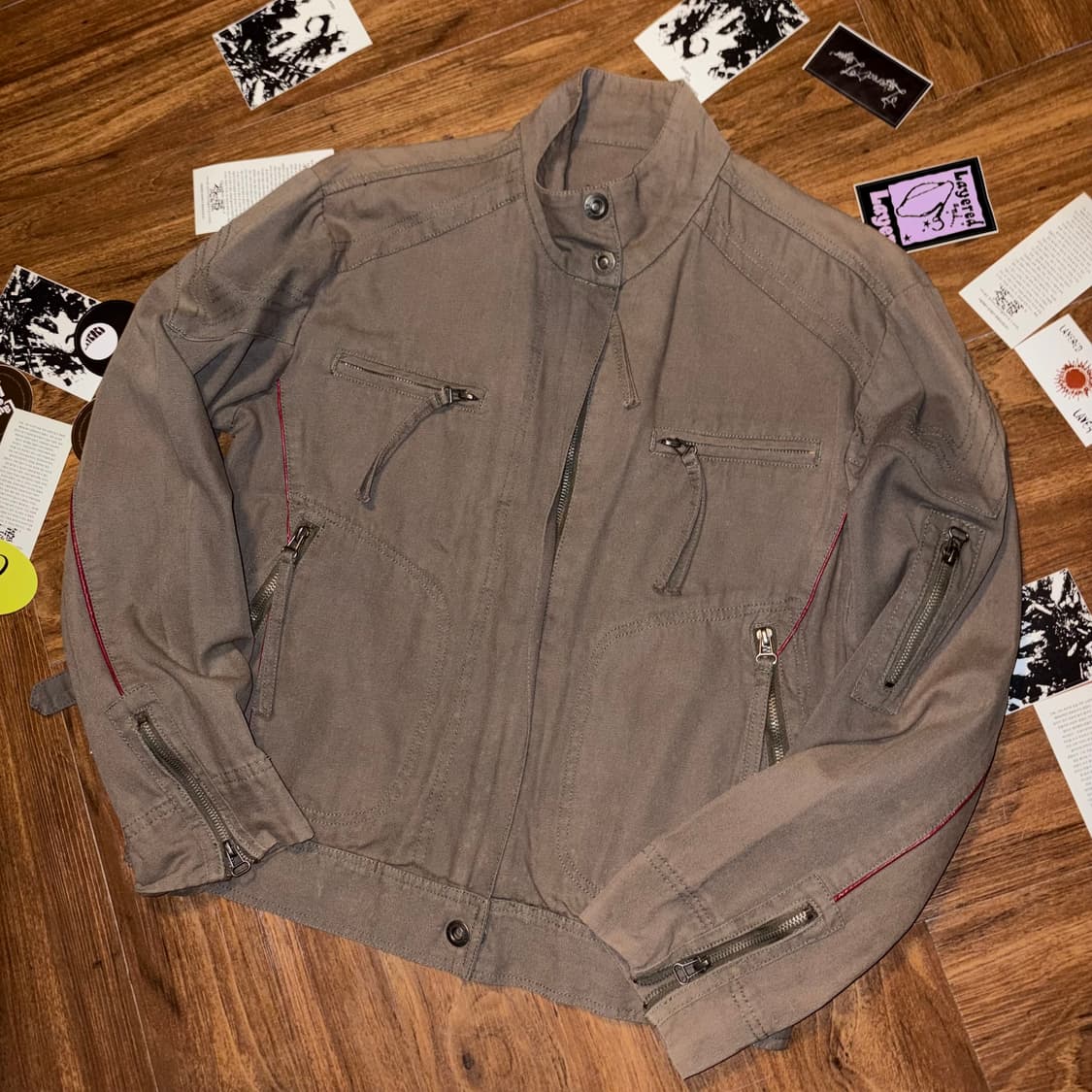 00s American Eagle piping trim jacket 상품이미지1