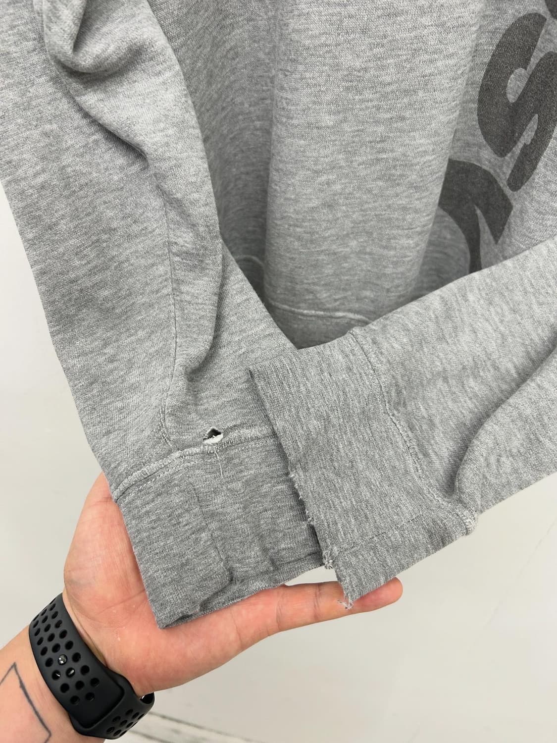스투시 Stussy 그레이 맨투맨 티셔츠(made in usa) 상품이미지3