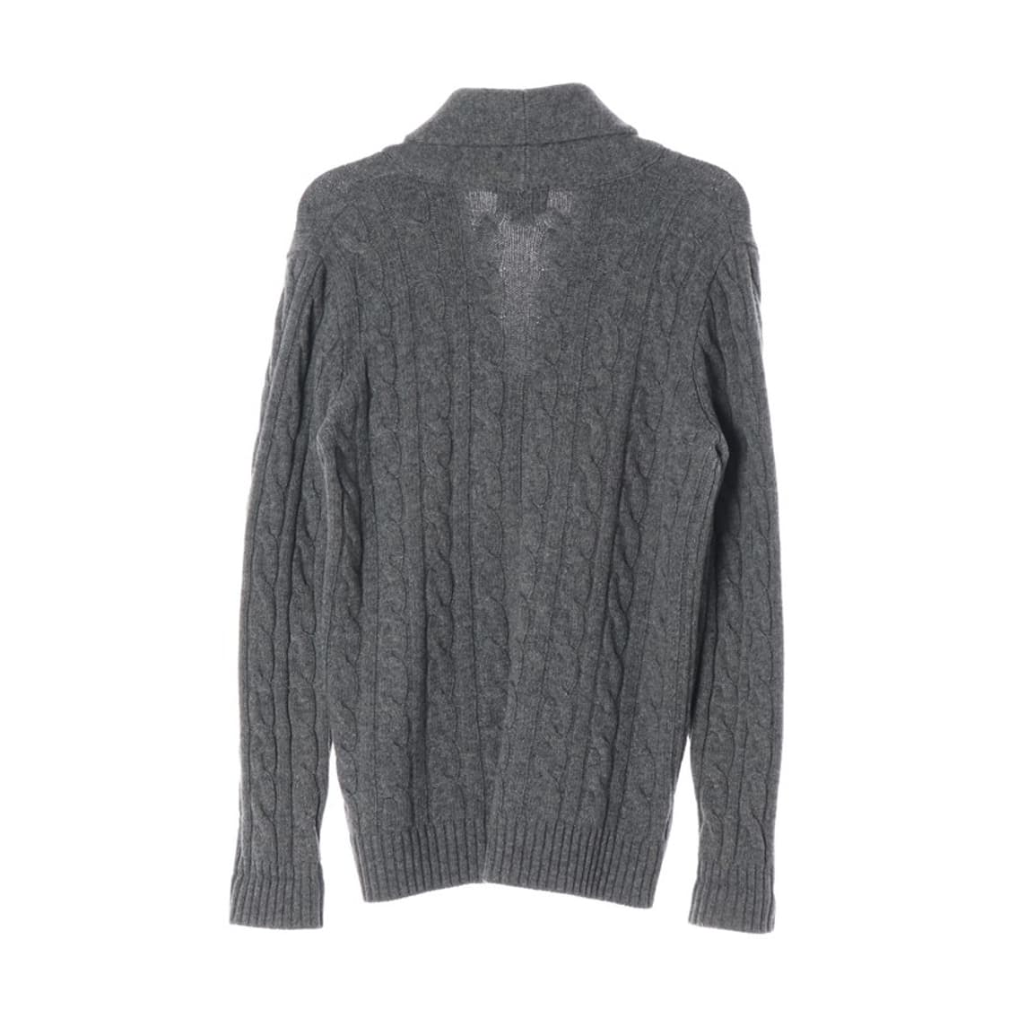 레쥬메 컴퍼니 울 80 숄카라 케이블 니트 가디건 L 상품이미지2