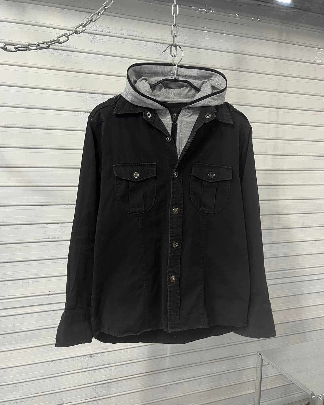 Oval Dice layered hood jacket 상품이미지4