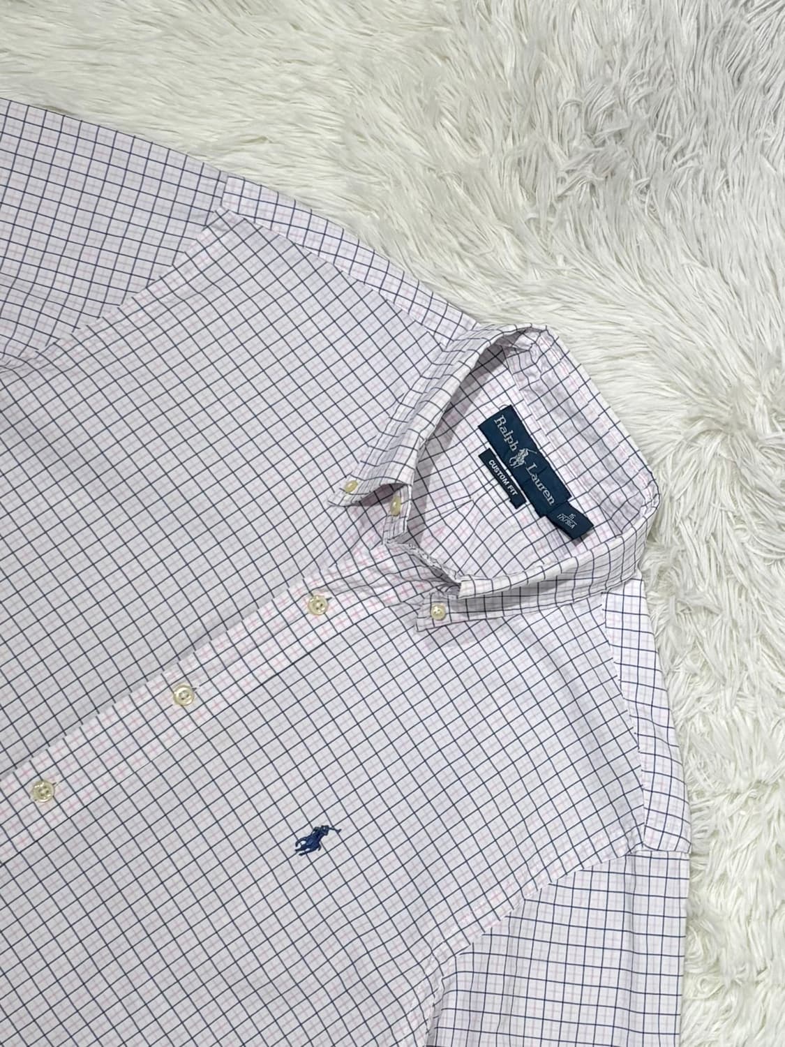 폴로랄프로렌 네이비포니 체크 반팔 셔츠 상품이미지4