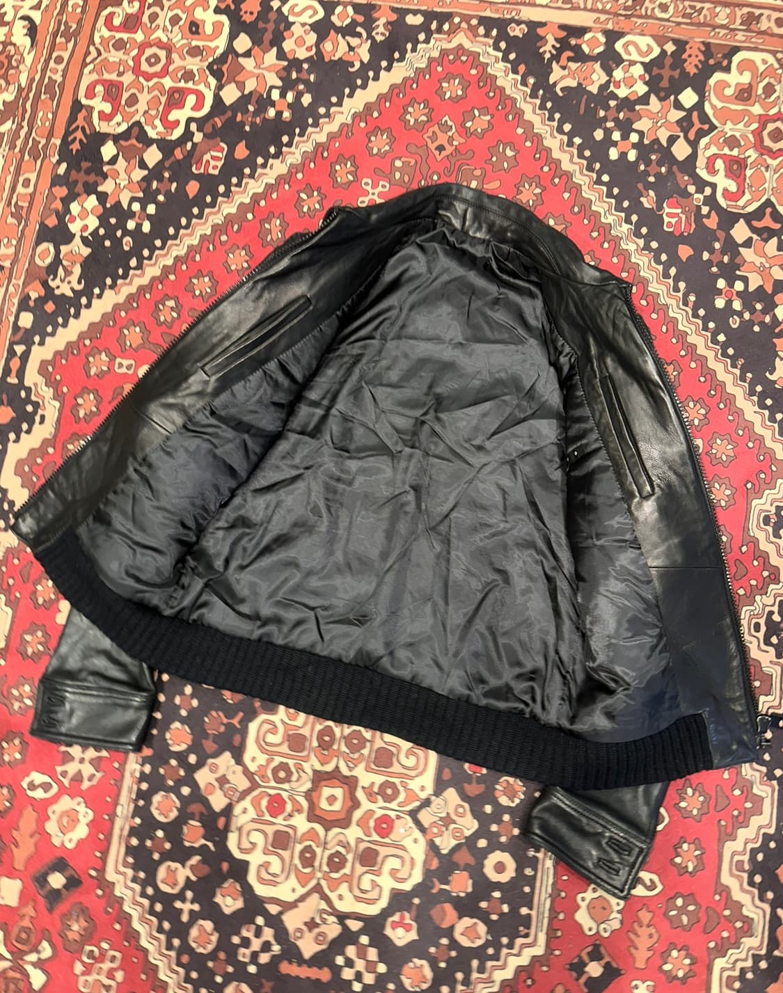 ( M-L ) 가죽자켓 레더자켓 봄버자켓 바이커자켓 레이싱자켓 상품이미지3