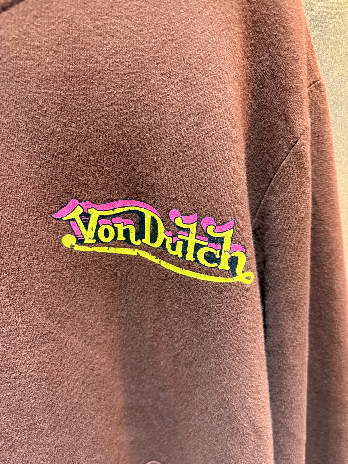 L VonDutch 본더치 심볼로고 브라운 후드티 상품이미지4