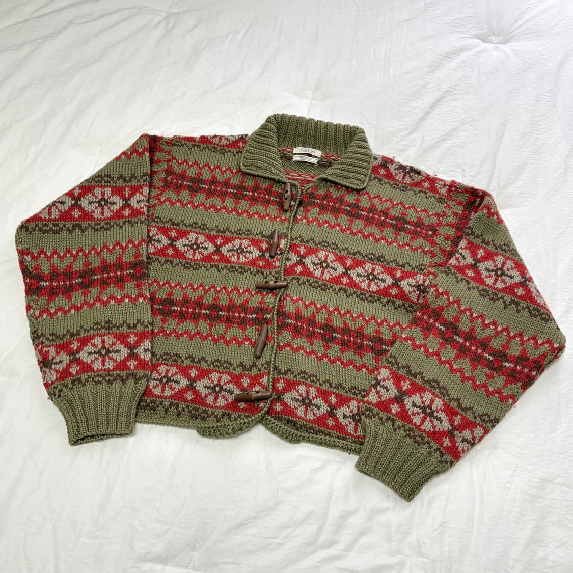 핸드메이드 패턴 니트 가디건 상품이미지2