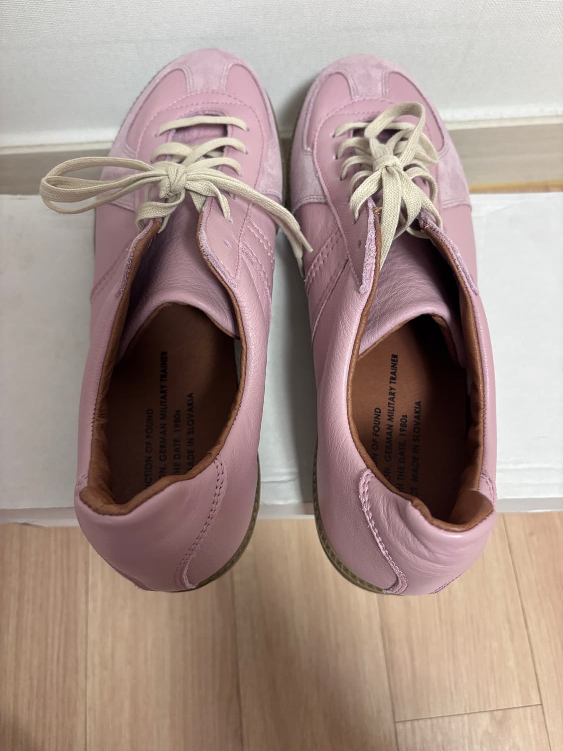 새상품) 275 (43) 리프로덕션오브파운드 독일군 스니커즈 핑크 상품이미지6