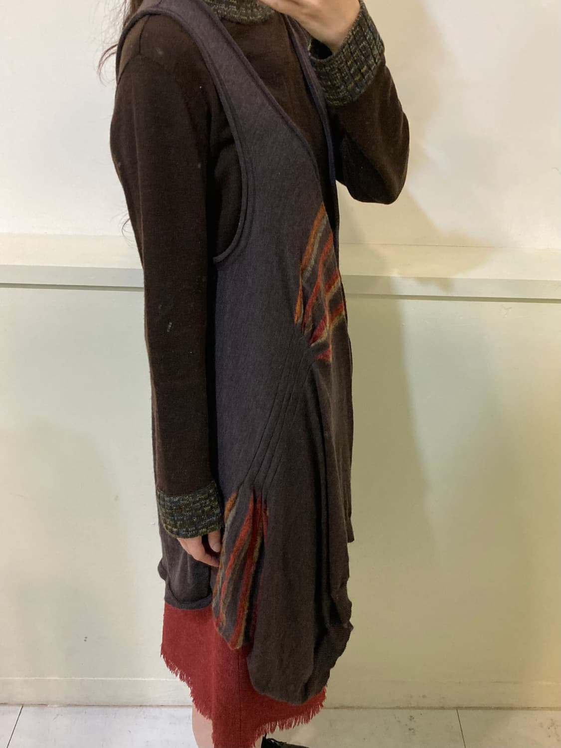 울 75% 에스닉 레이어드 원피스 상품이미지10