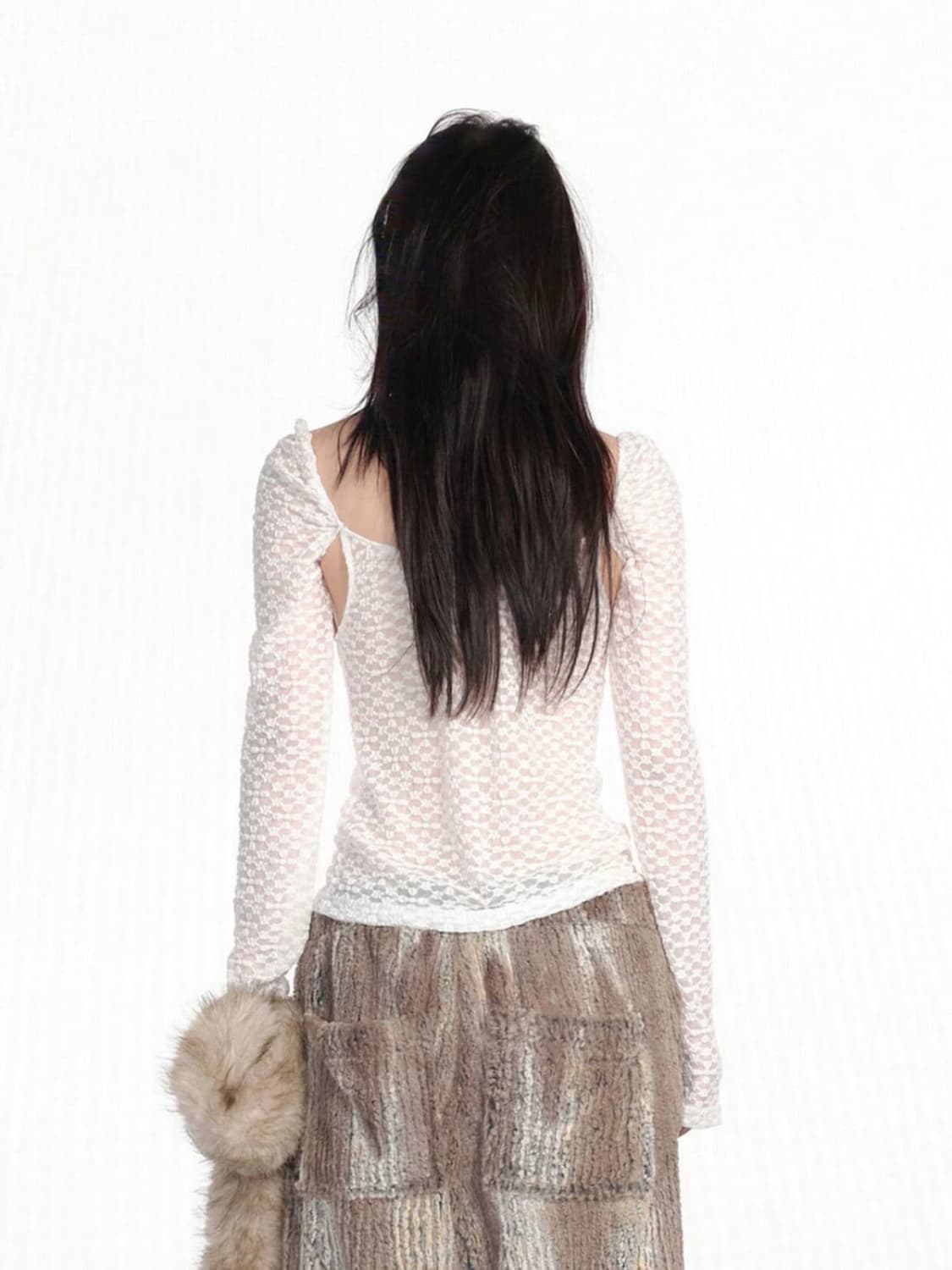 CERRIC 세릭 LACE UNDER CUT-OUT TOP / IVORY 상품이미지2