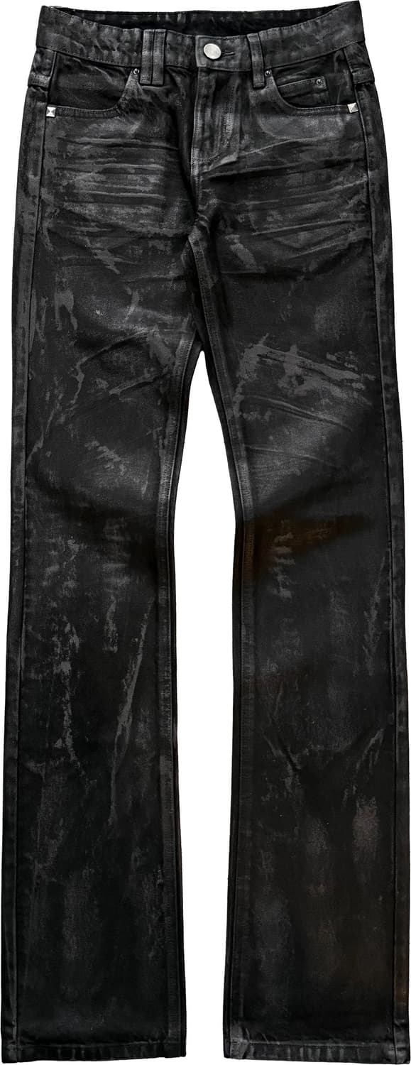 Oil Spill Straight Leg Denim  S 상품이미지3