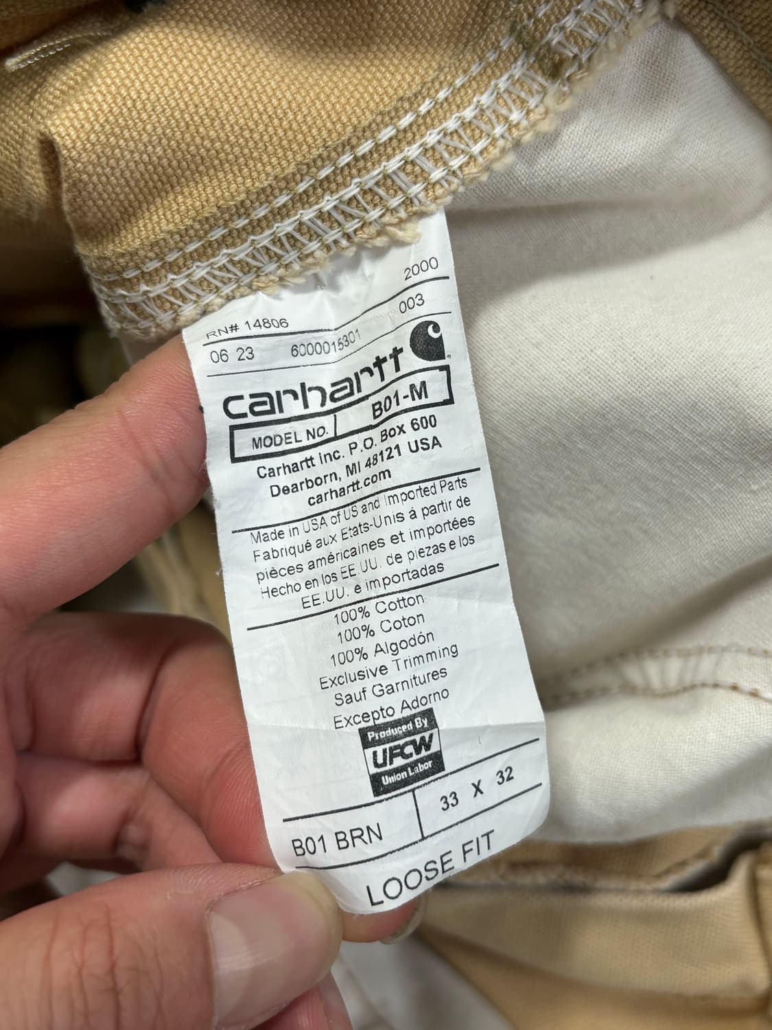 빈티지 칼하트 B01 더블니 usa faded 상품이미지6