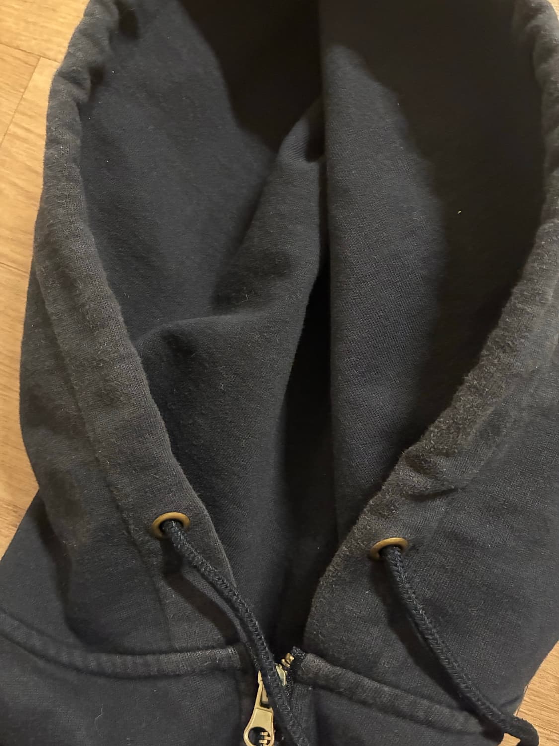 예일 네이비 투웨이 후드집업 상품이미지3