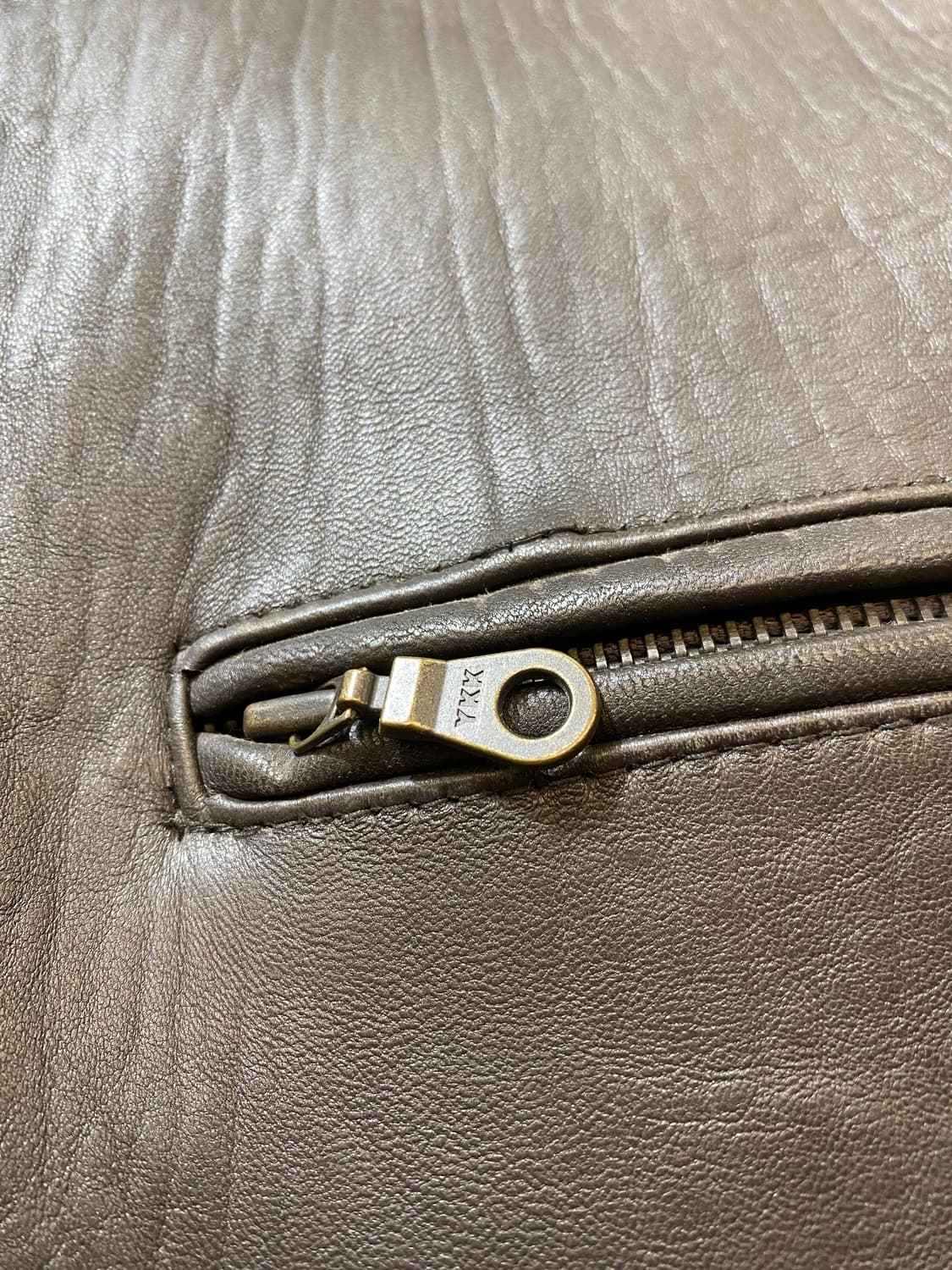 [100] 90s 알프레도 베르사체 다크브라운 양가죽 레더 자켓 상품이미지3