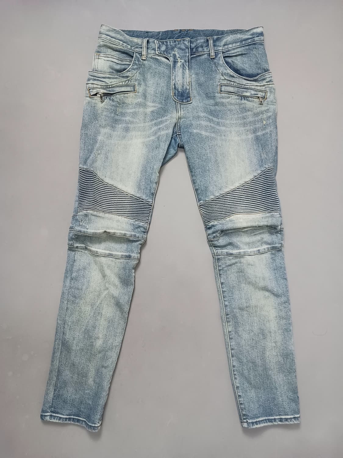 [34] 발망 빈티지워싱 바이커진 청바지 상품이미지1