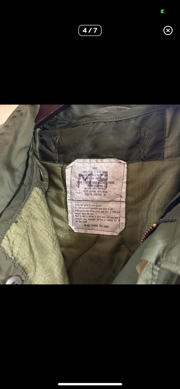 80s OG US M-65 피쉬테일 개파카 상품이미지4