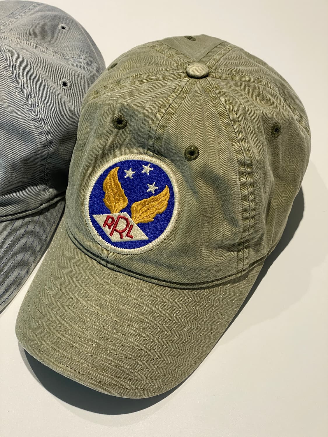 RRL 피그먼트 워싱 해링본 원단 볼캡 2종 일괄판매 상품이미지3