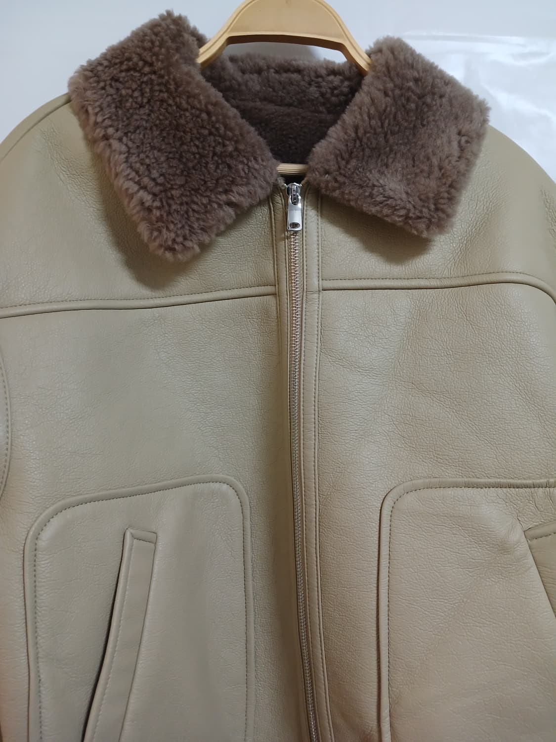 (새상품,88,실측95-100)리오벨 양모100% 인조무스탕 상품이미지2