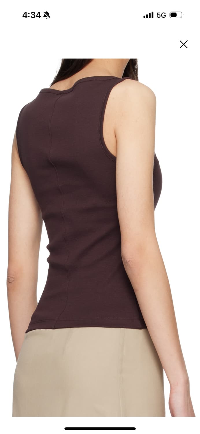 FLORE FLORE TIMMI TANK (CHOCO PLUM) S 상품이미지3