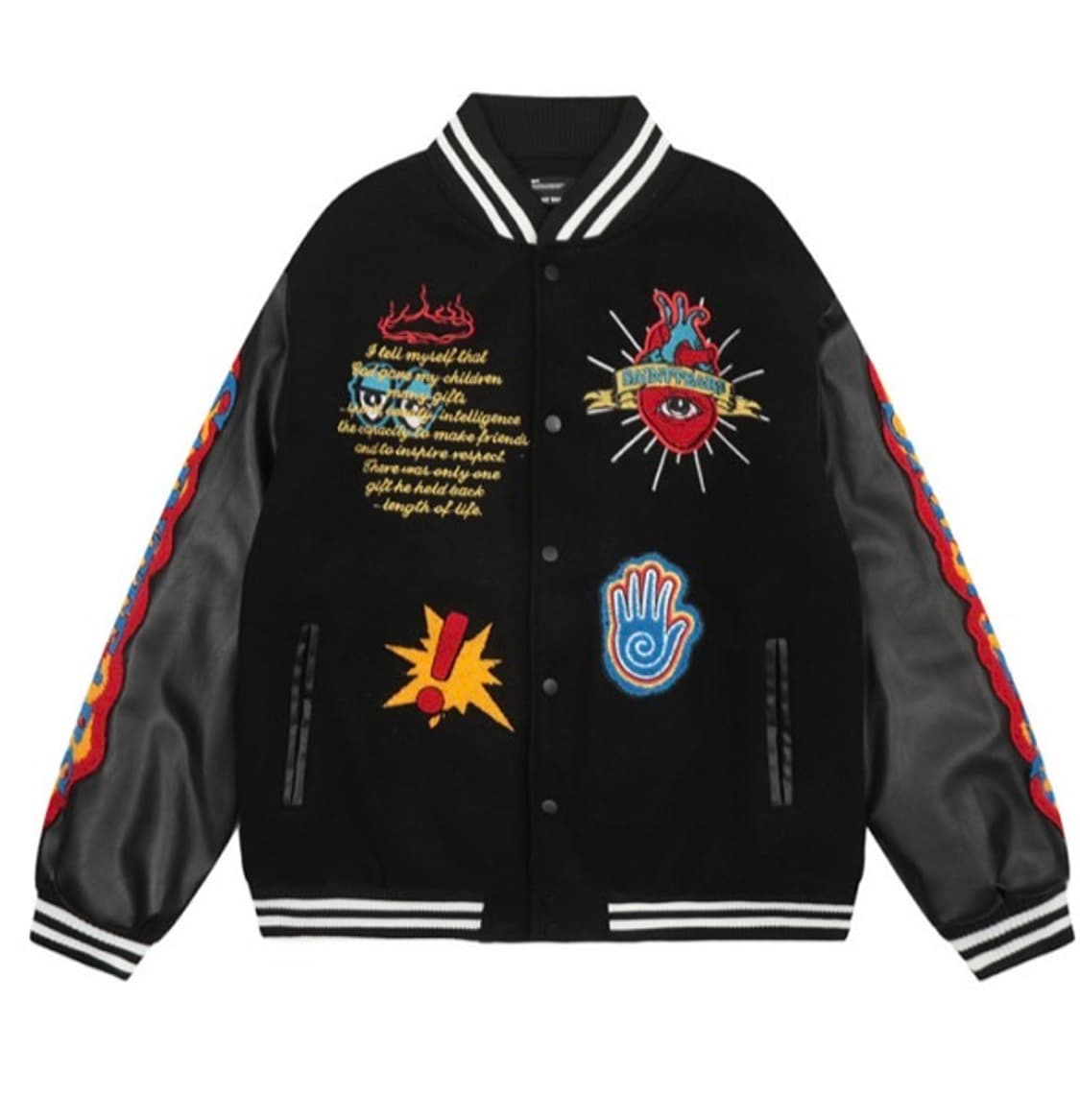 세인트 미카엘 데님티어스 갓플랜 바시티 자켓 상품이미지1