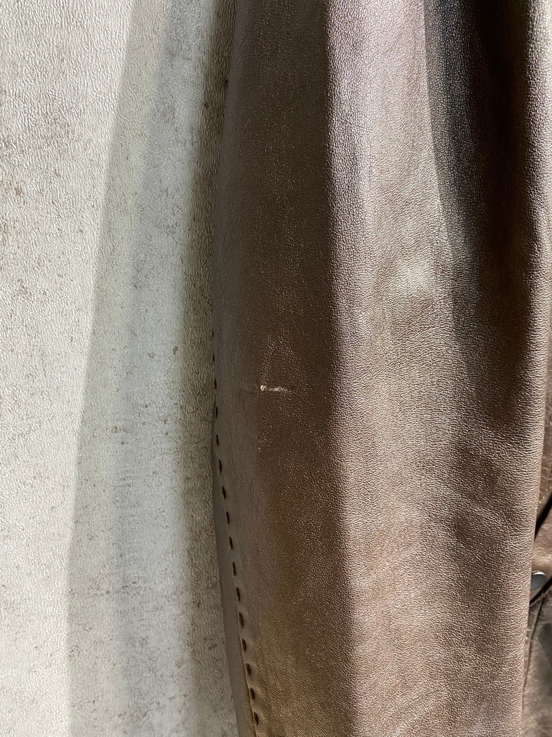 [50] PRIDE 브라운 양가죽 레더 블레이저 상품이미지4