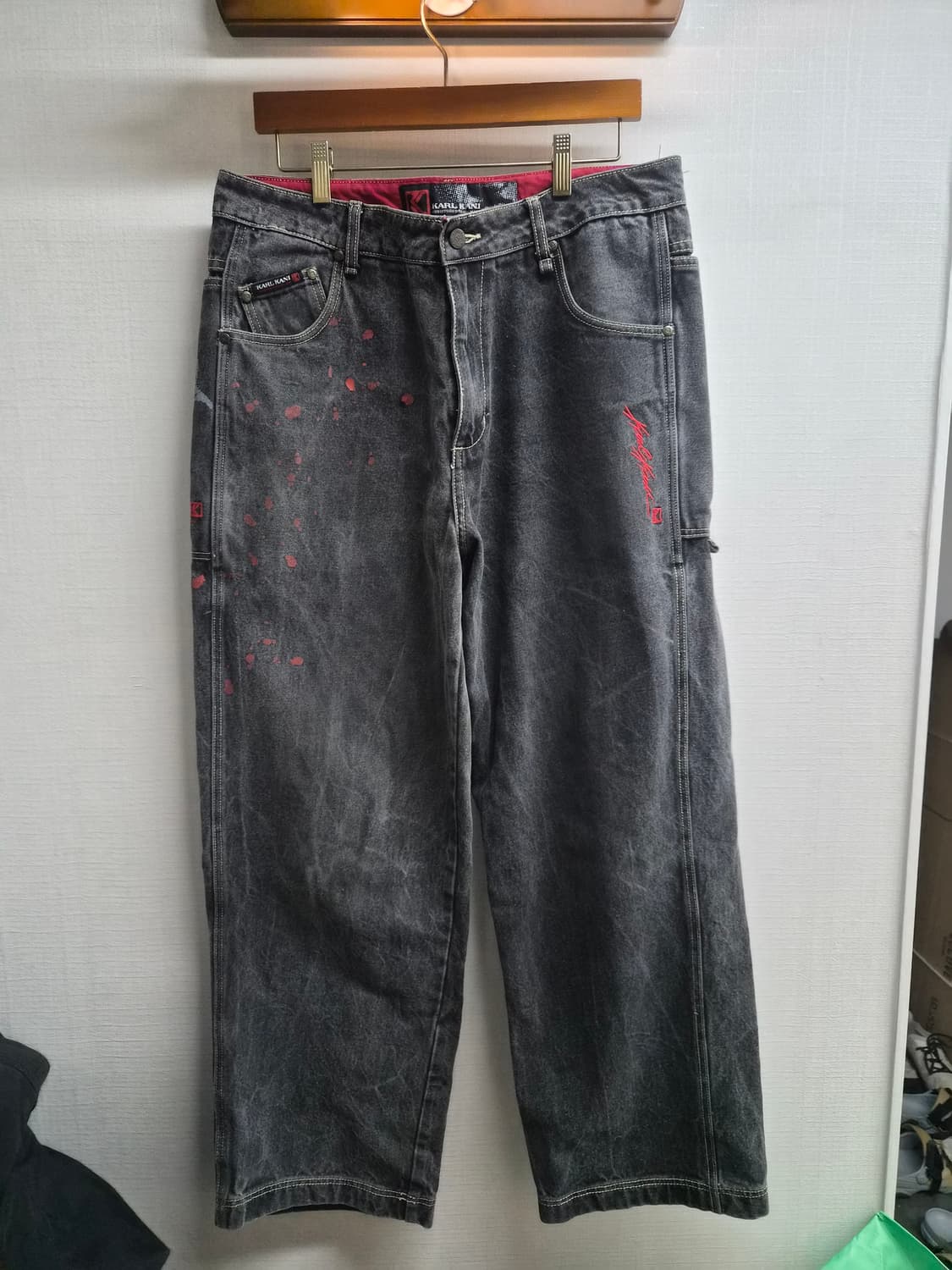 34) KARL KANI 칼카니 올드스쿨 데님 팬츠 팝니다 상품이미지1
