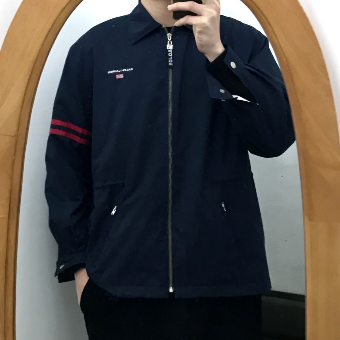 폴로 스포츠 네이비 윈드브레이커 블루종 자켓 남성 105 110 사이즈 상품이미지7