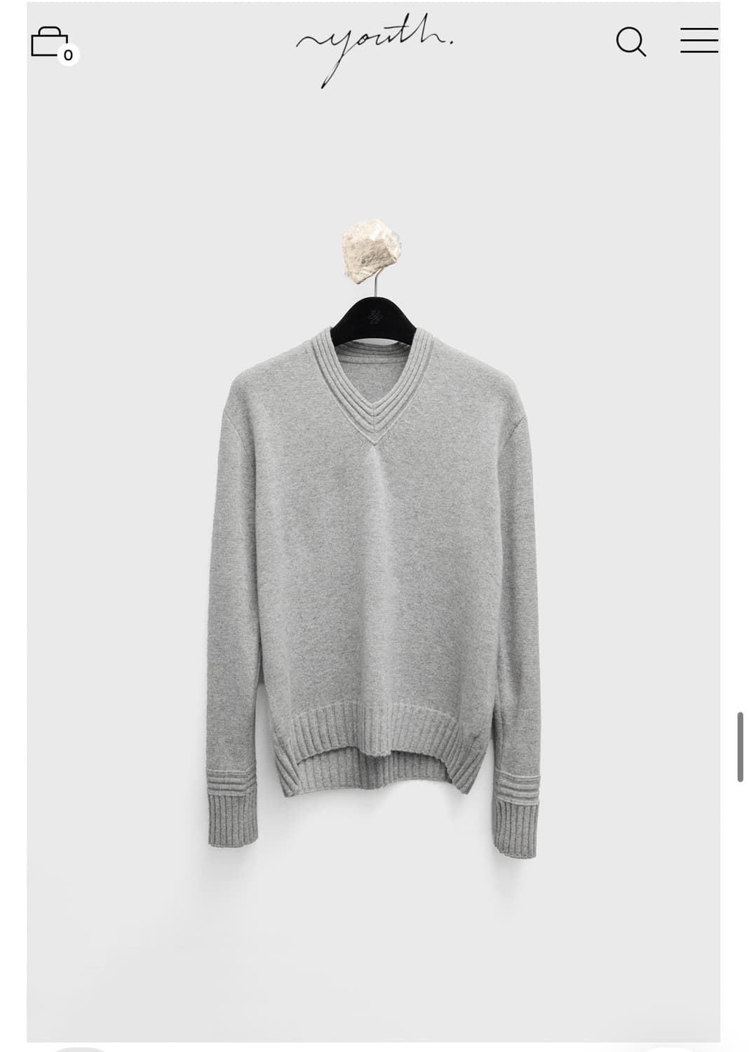 (새상품급) 유스 캐시미어 브이넥 니트 상품이미지3