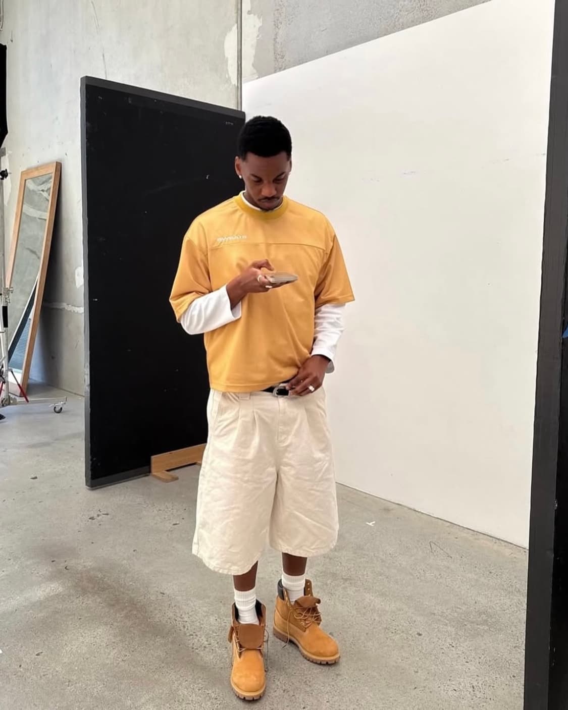 SWEATSCOLLECTIVE 에크루 워크웨어 쇼츠 M 상품이미지2