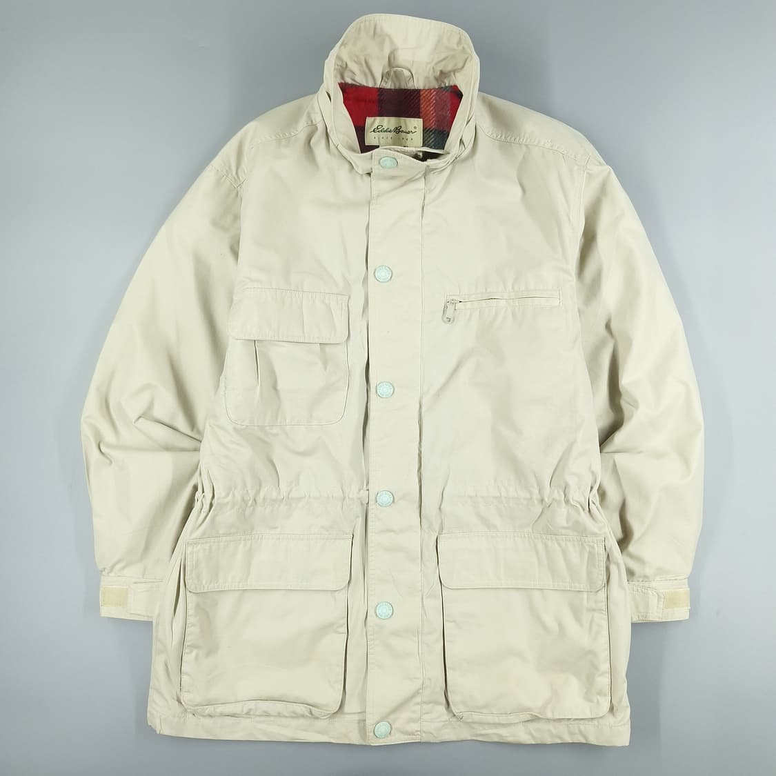 에디바우어 JP 아이보리 아메카지 울블렌드 히든지퍼 멀티포켓 캐주얼자켓 상품이미지3